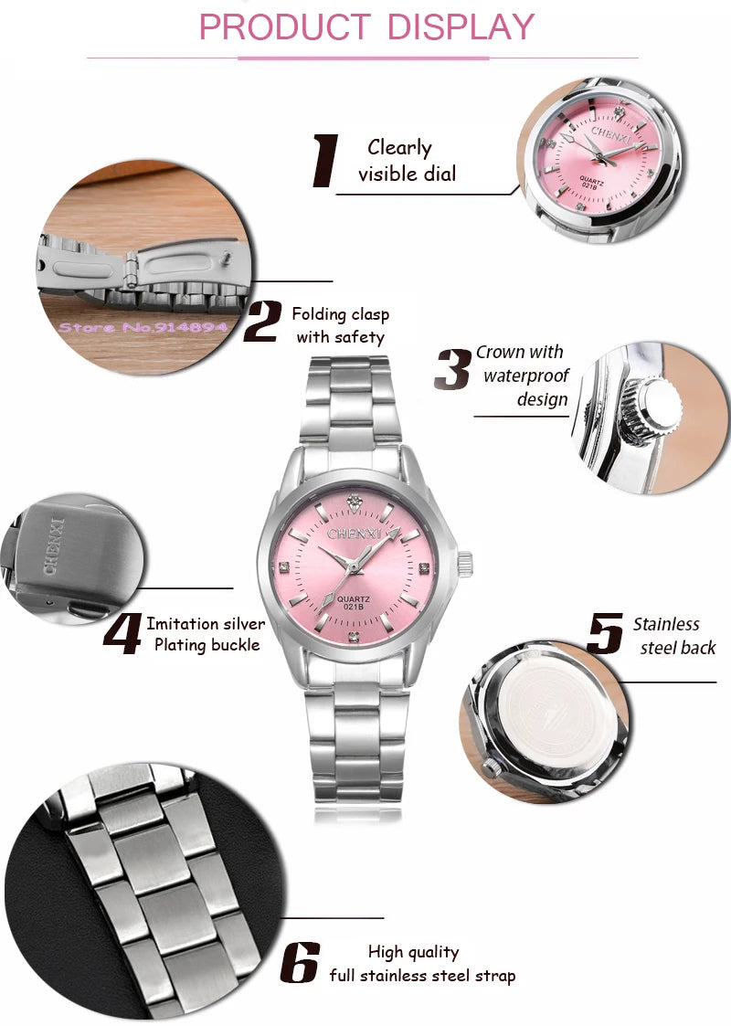 Luxury Stainless Steel Quartz Watch