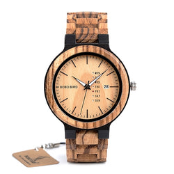 Men's Elegant Light Wood Watch