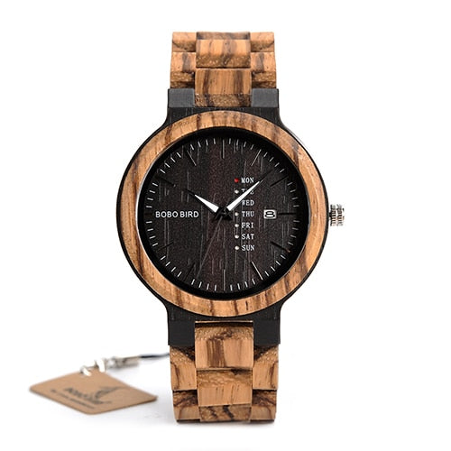 Men's Elegant Light Wood Watch