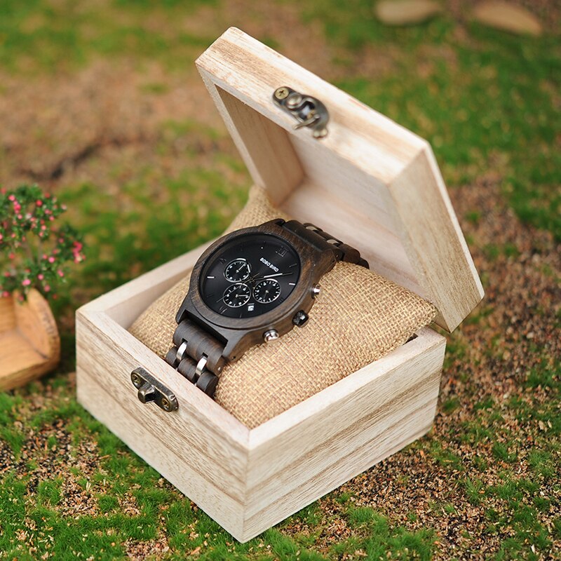 Men's Dark Wood Timepiece